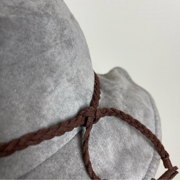 FREE PEOPLE Women Gray Tennessee Suede Floppy Bucket Hat - Picture 5 of 8